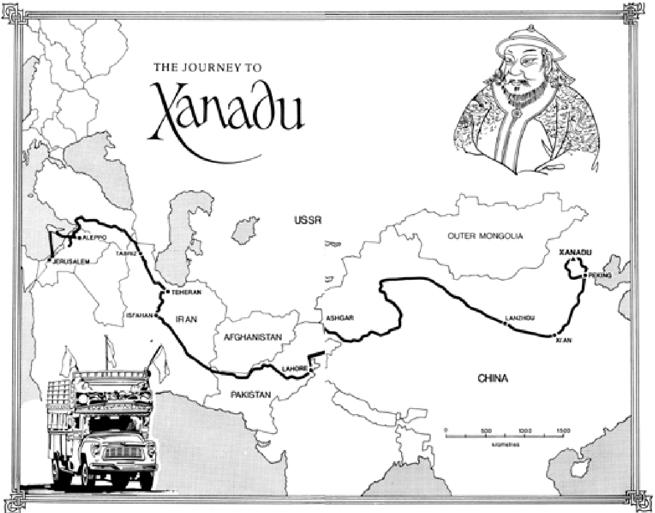 Map of Dalrymple’s path, pulled from the book